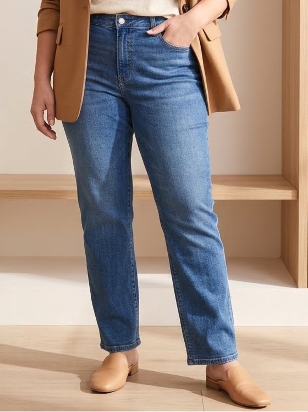 Levi's Jeans Perfect Waist 525 Straight Leg 34W x 28L Lapis Speed Blue casual